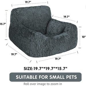 Dog Car Seat for Small Dogs or Cats, Warm Plush Pet Booster Seat Travel Dog